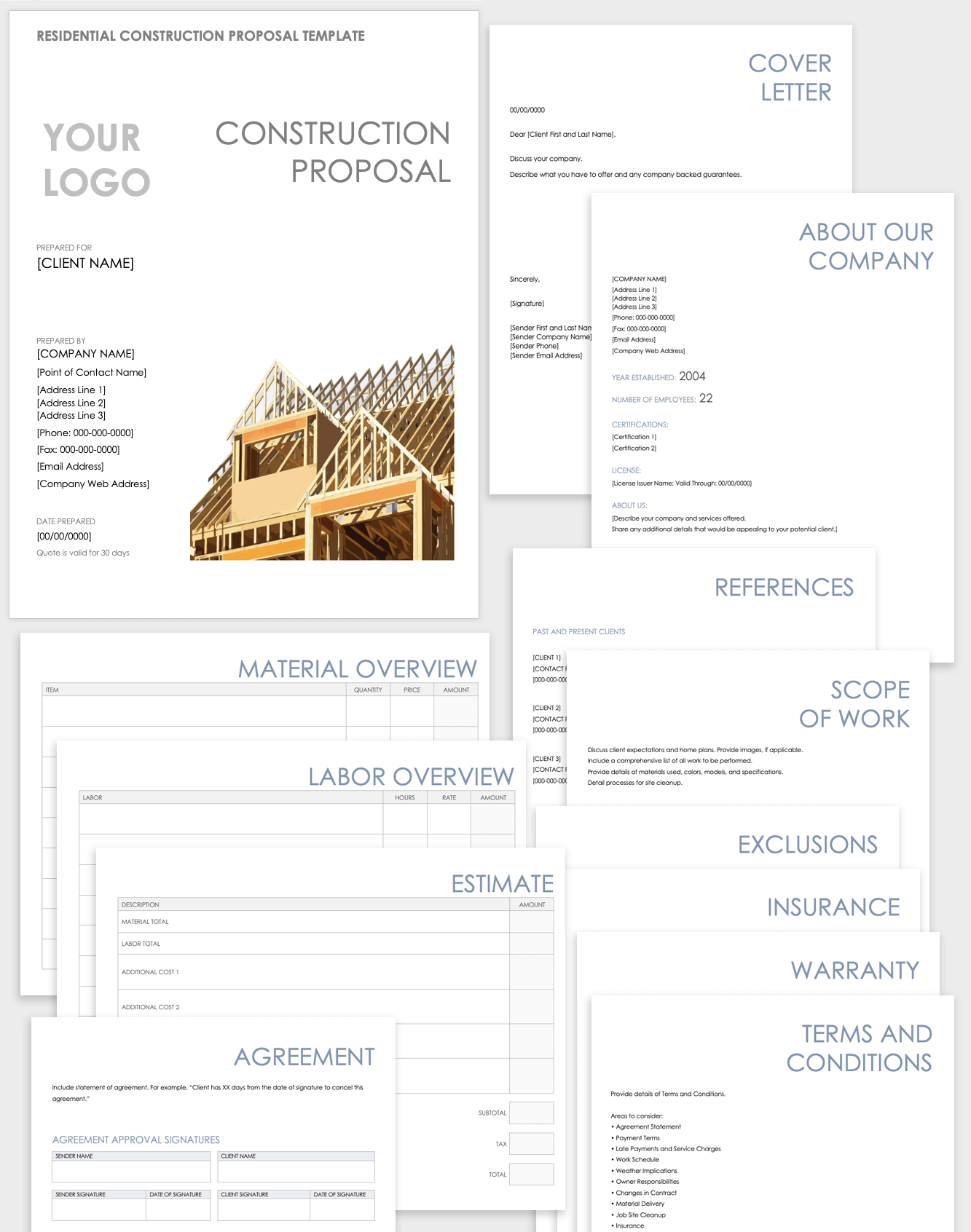 Free Construction Proposal Templates & Forms  Smartsheet In Free Construction Proposal Template Word