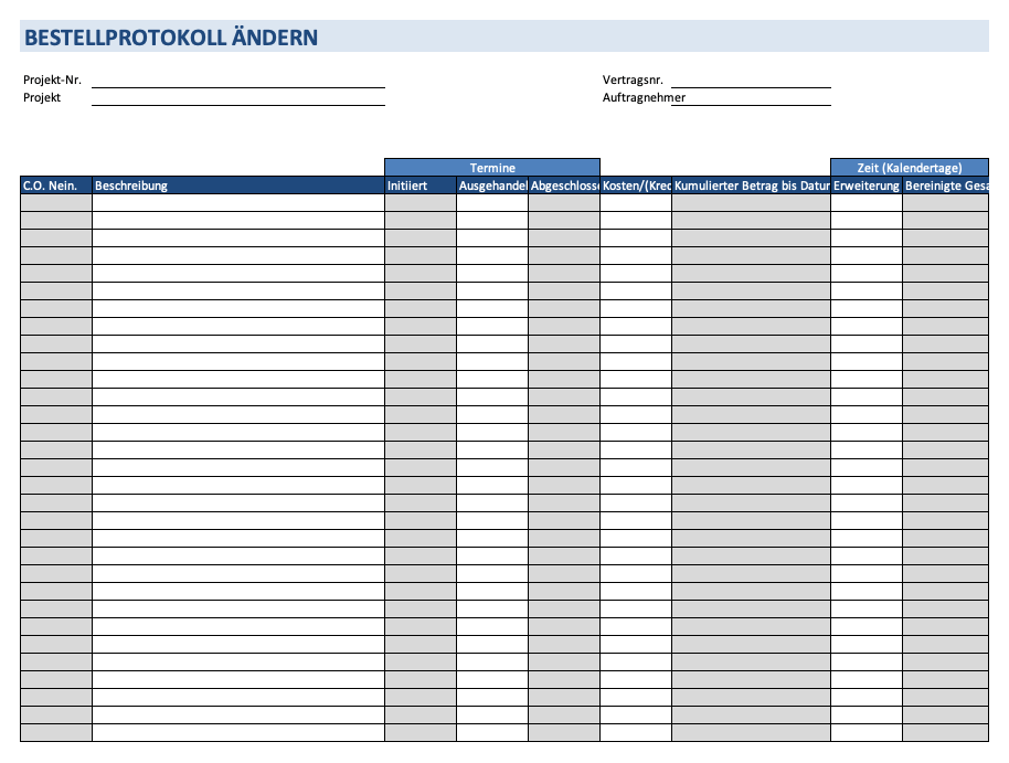 Kostenlose Excel Vorlagen Fur Das Projektmanagement Im Bauwesen