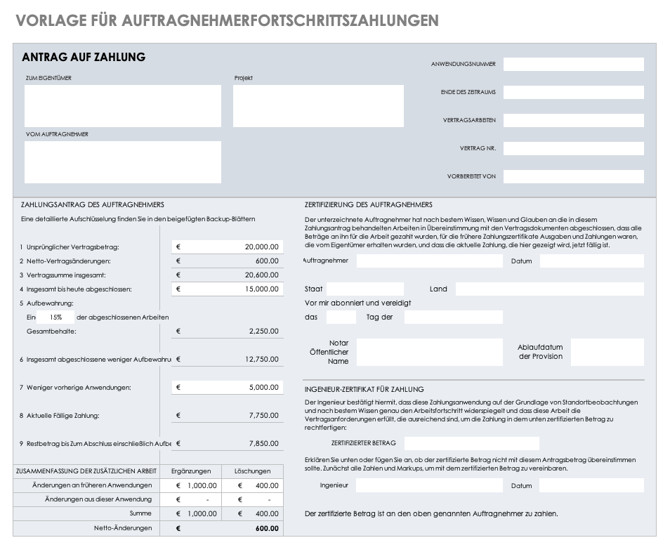 Kostenlose Excel Vorlagen Fur Das Projektmanagement Im Bauwesen