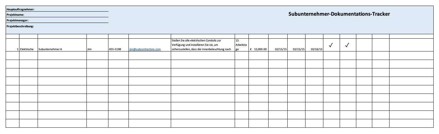 Kostenlose Excel Vorlagen Fur Das Projektmanagement Im Bauwesen