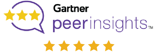 Gartner Peer Review logo and star rating