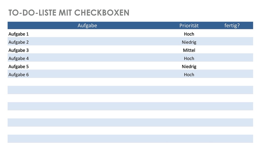 To Do List Checklist Template