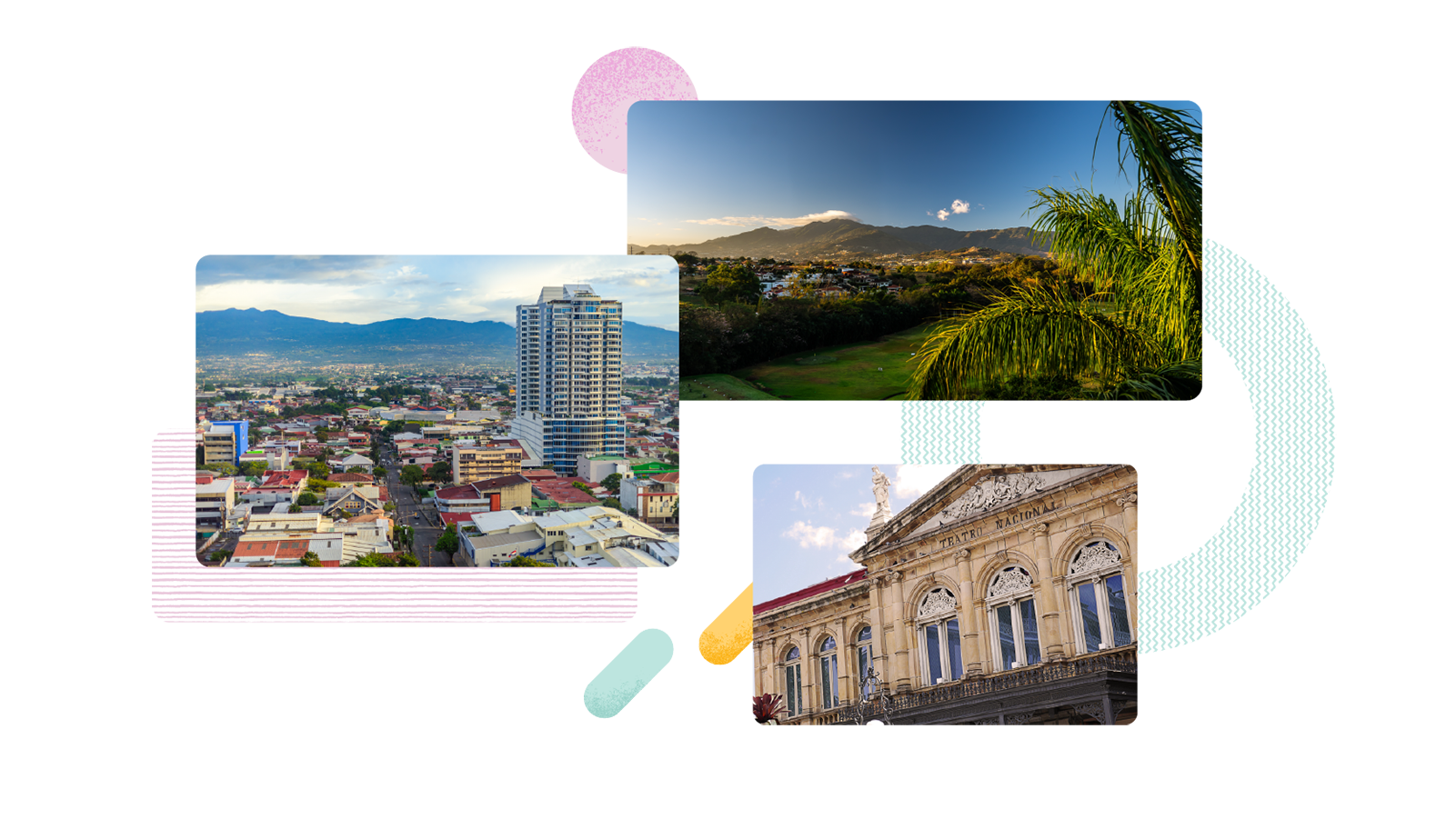 Collage of san Jose Costa Rica
