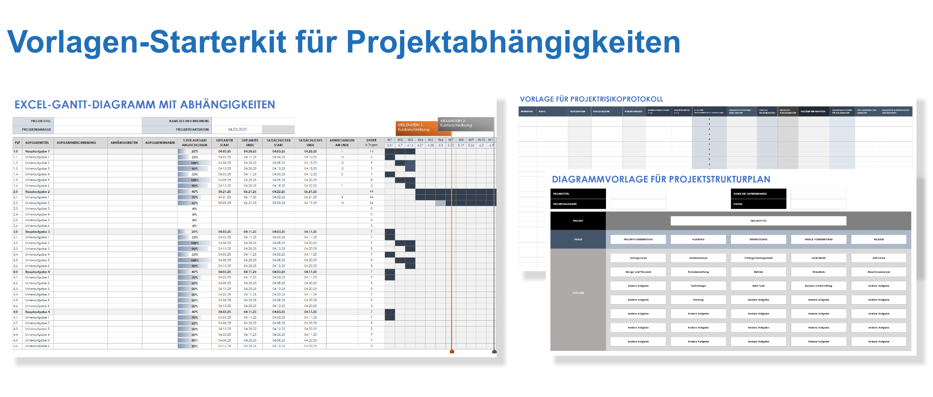 Vorlagen-Starterkit für Projektabhängigkeiten