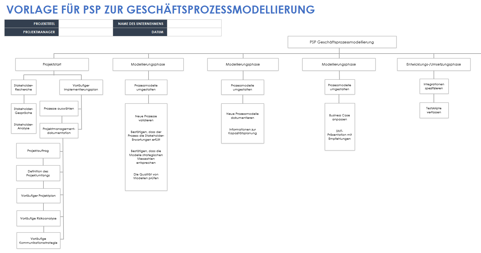  Geschäftsprozessmodellierung-PSP-Vorlage