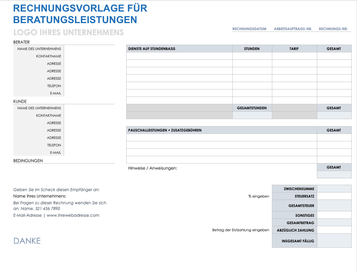  Beratungsrechnungsvorlage