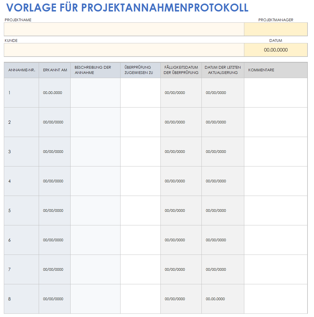 Projektannahmeprotokoll