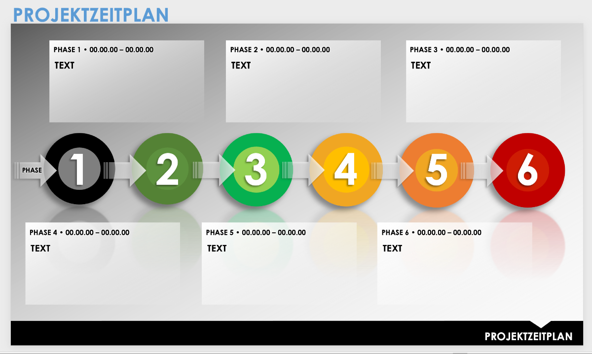  PowerPoint-Vorlage für die Projektzeitleiste