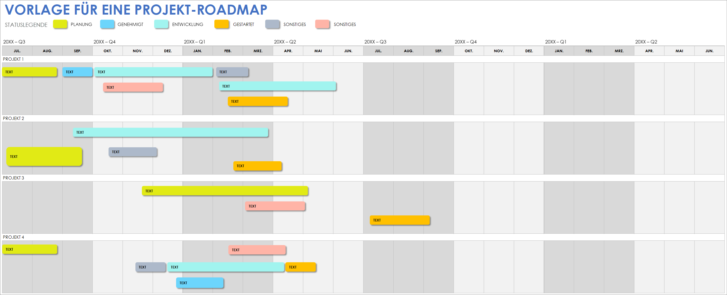  Projekt-Roadmap-Vorlage