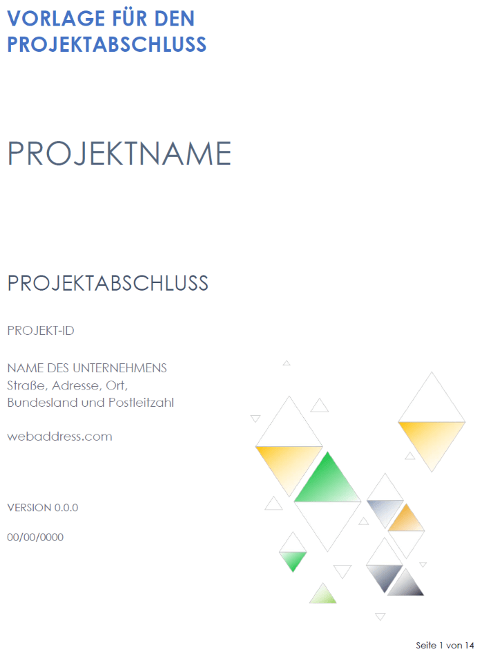  Projektabschlussvorlage