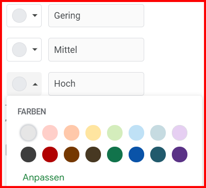  Projekt-Checkliste in Google Sheets erstellen und Farben anpassen