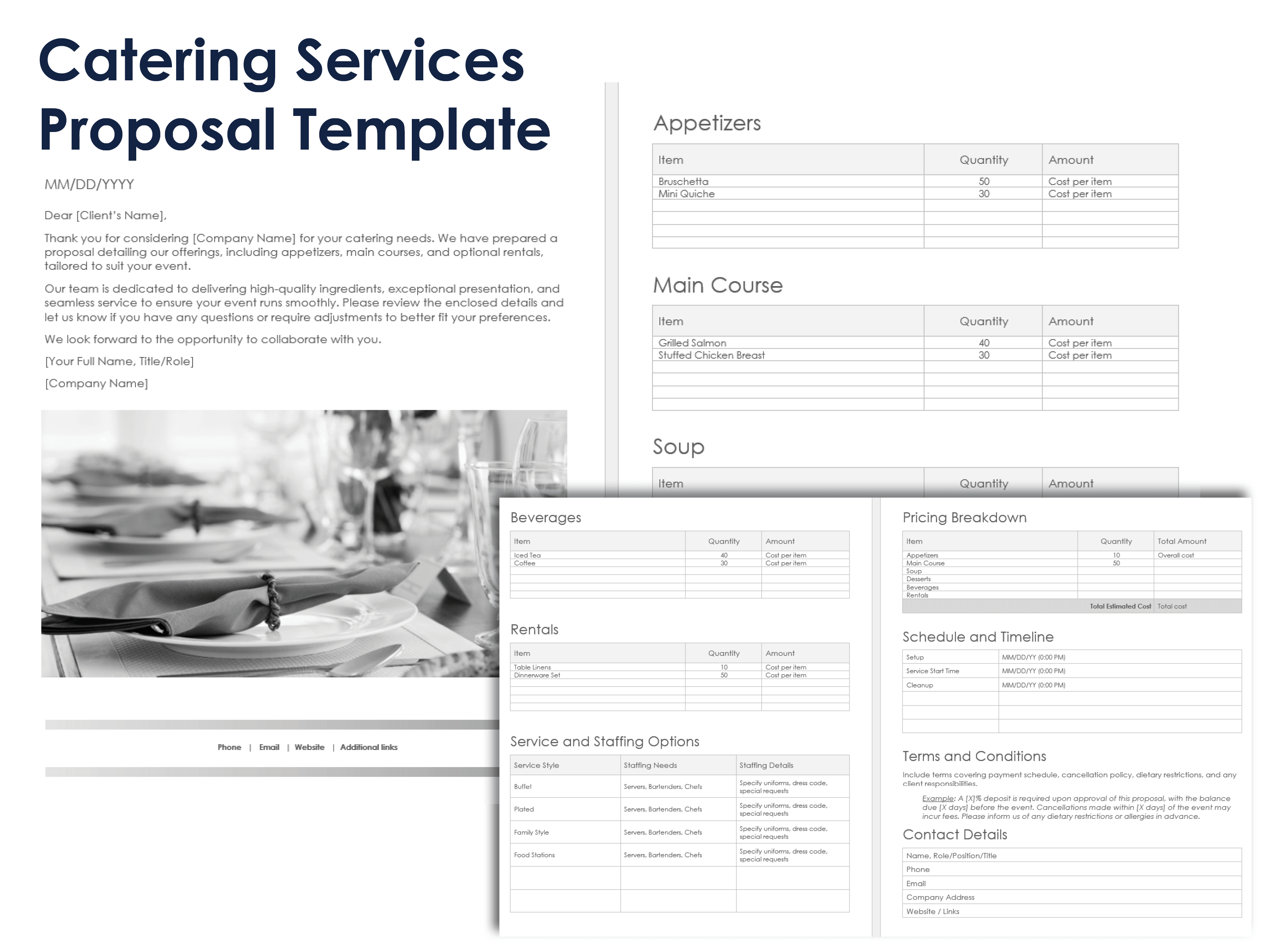 Catering Services Proposal Template