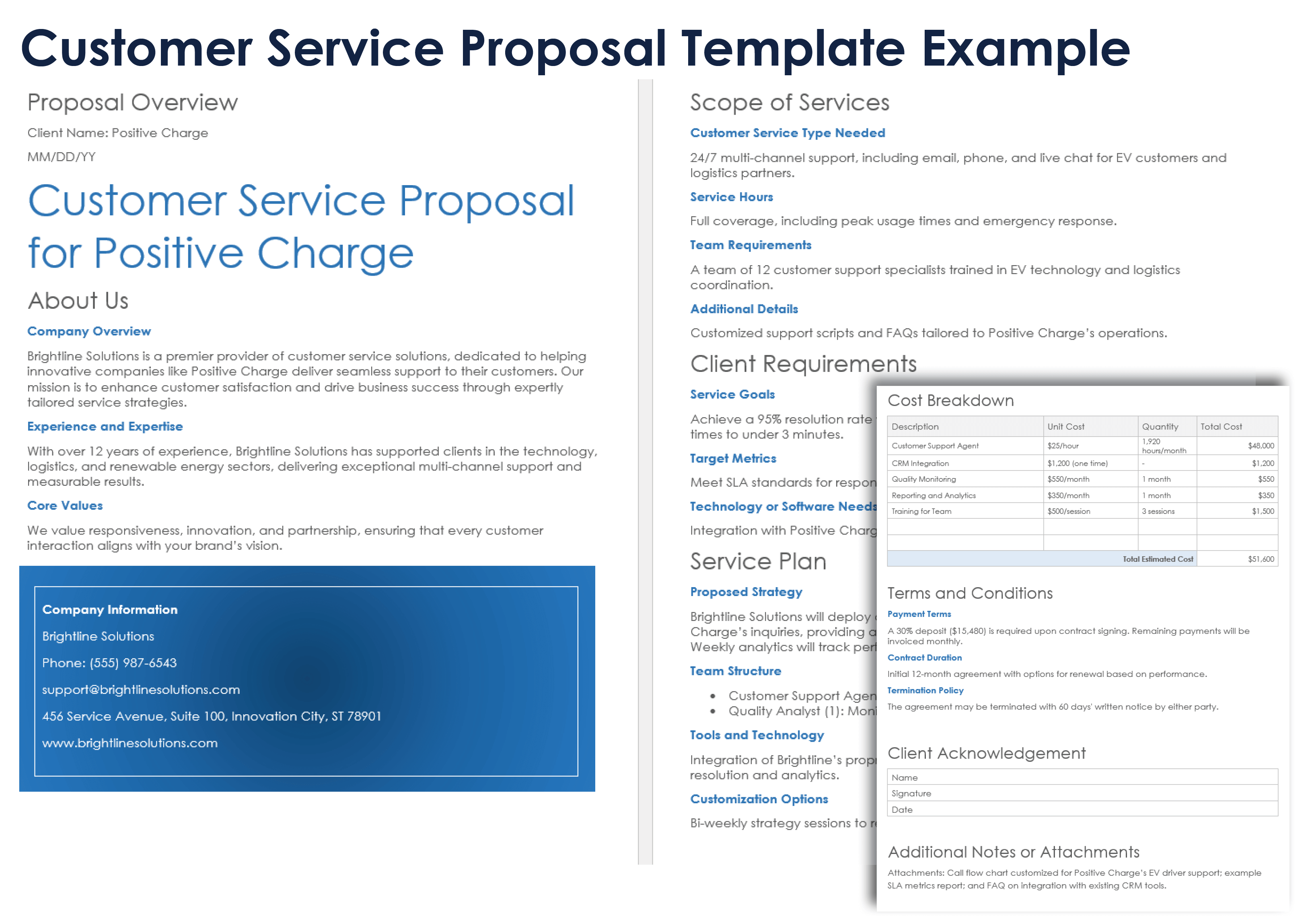 Customer Service Proposal Template