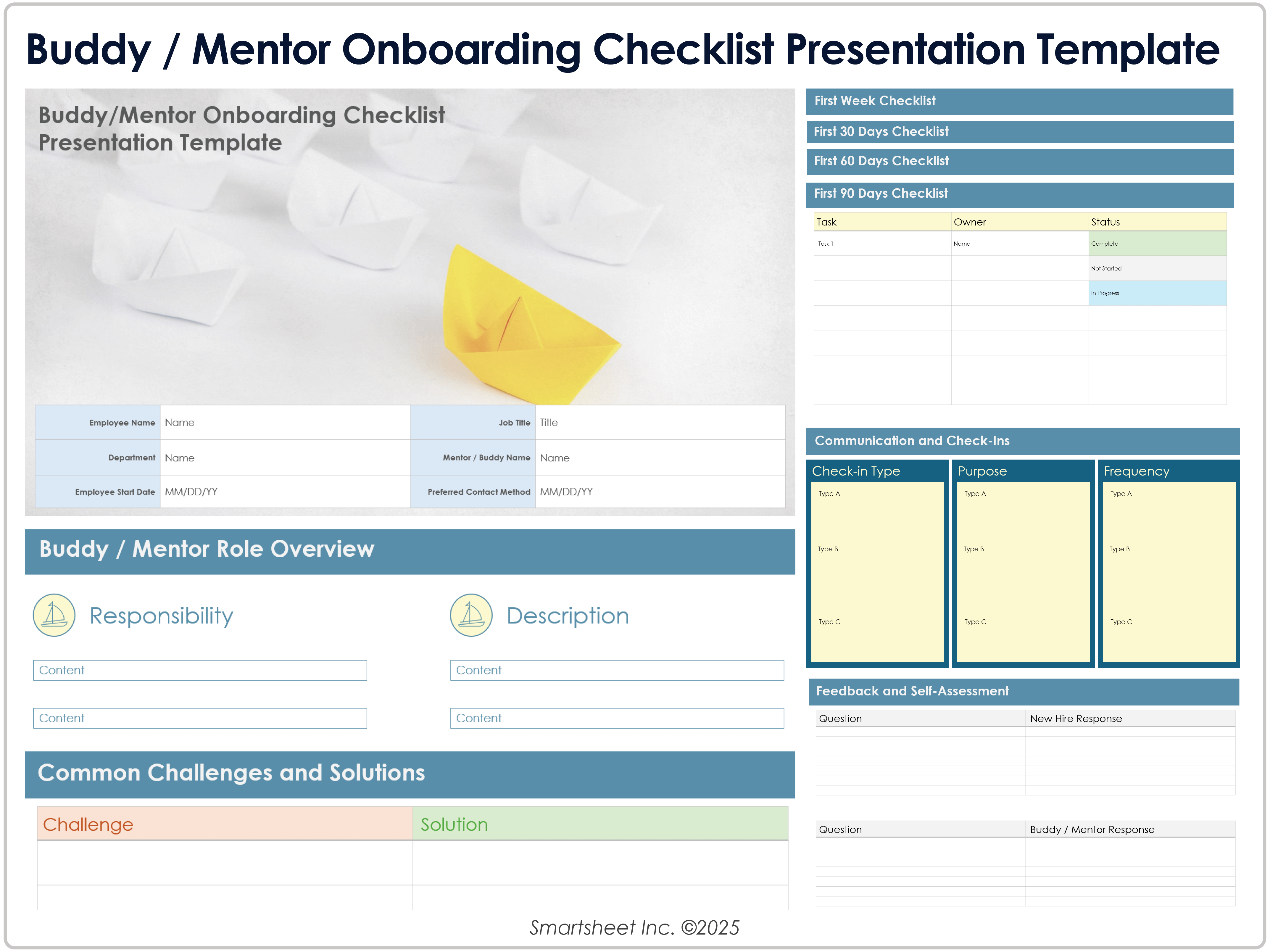 Buddy Mentor Onboarding Checkliste Präsentation 8779 Vorlage