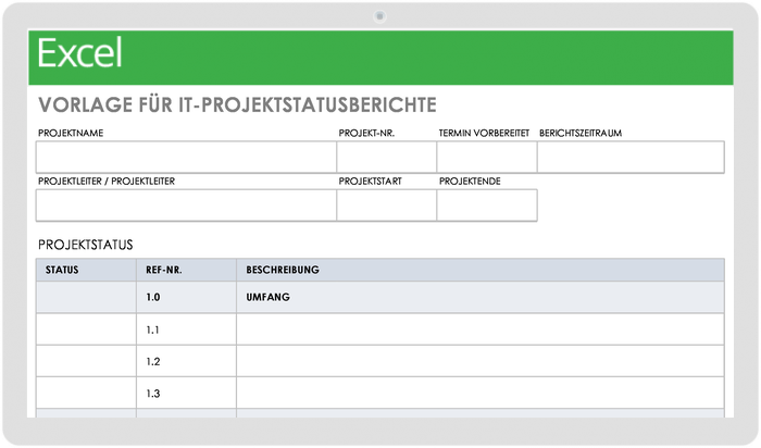 Vorlage für einen IT-Projektstatusbericht