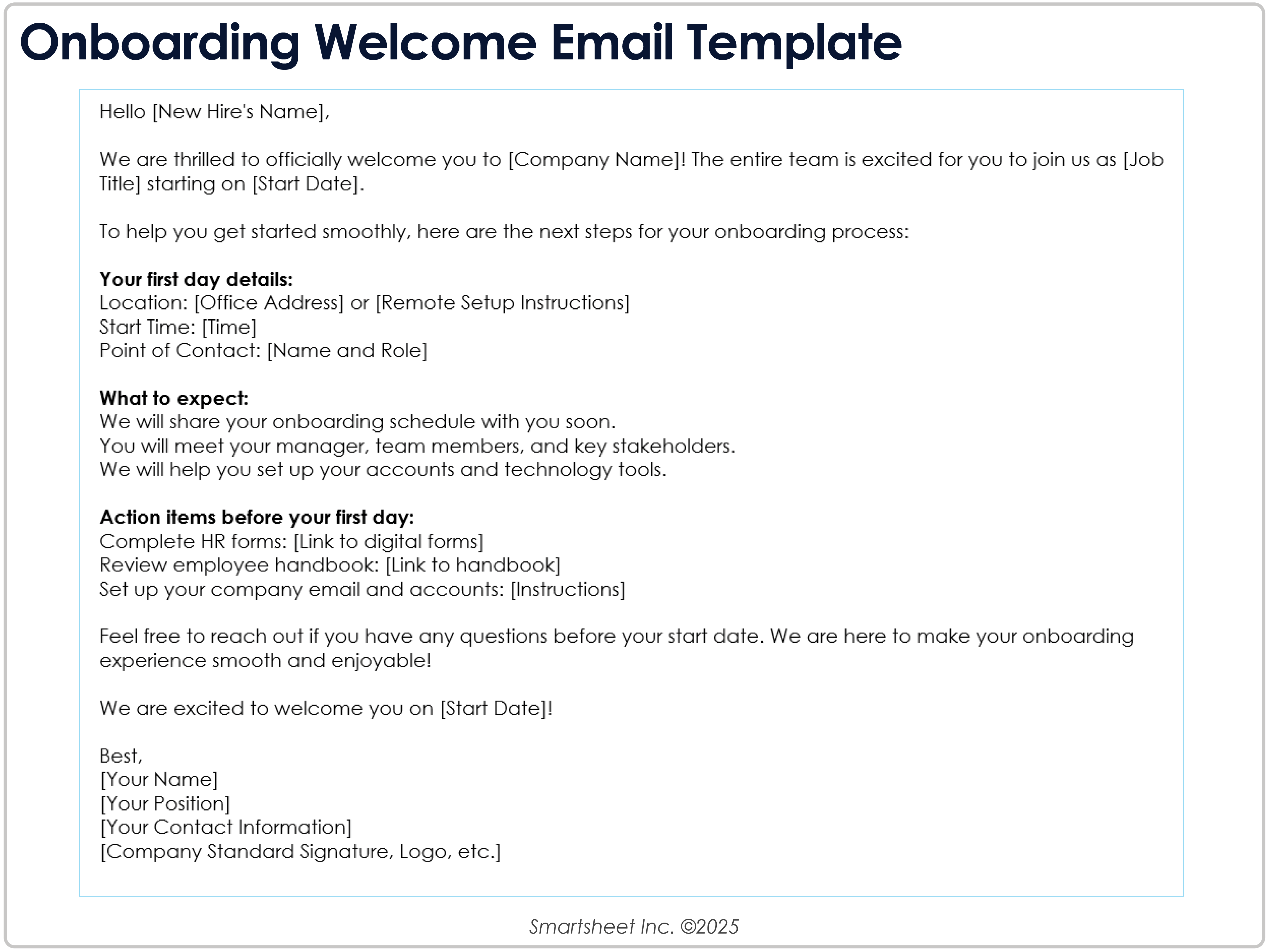 8779-Vorlage für eine Willkommens-E-Mail an Bord