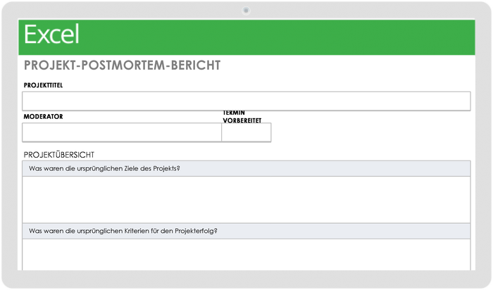 Vorlage für einen Projekt-Post-Mortem-Bericht