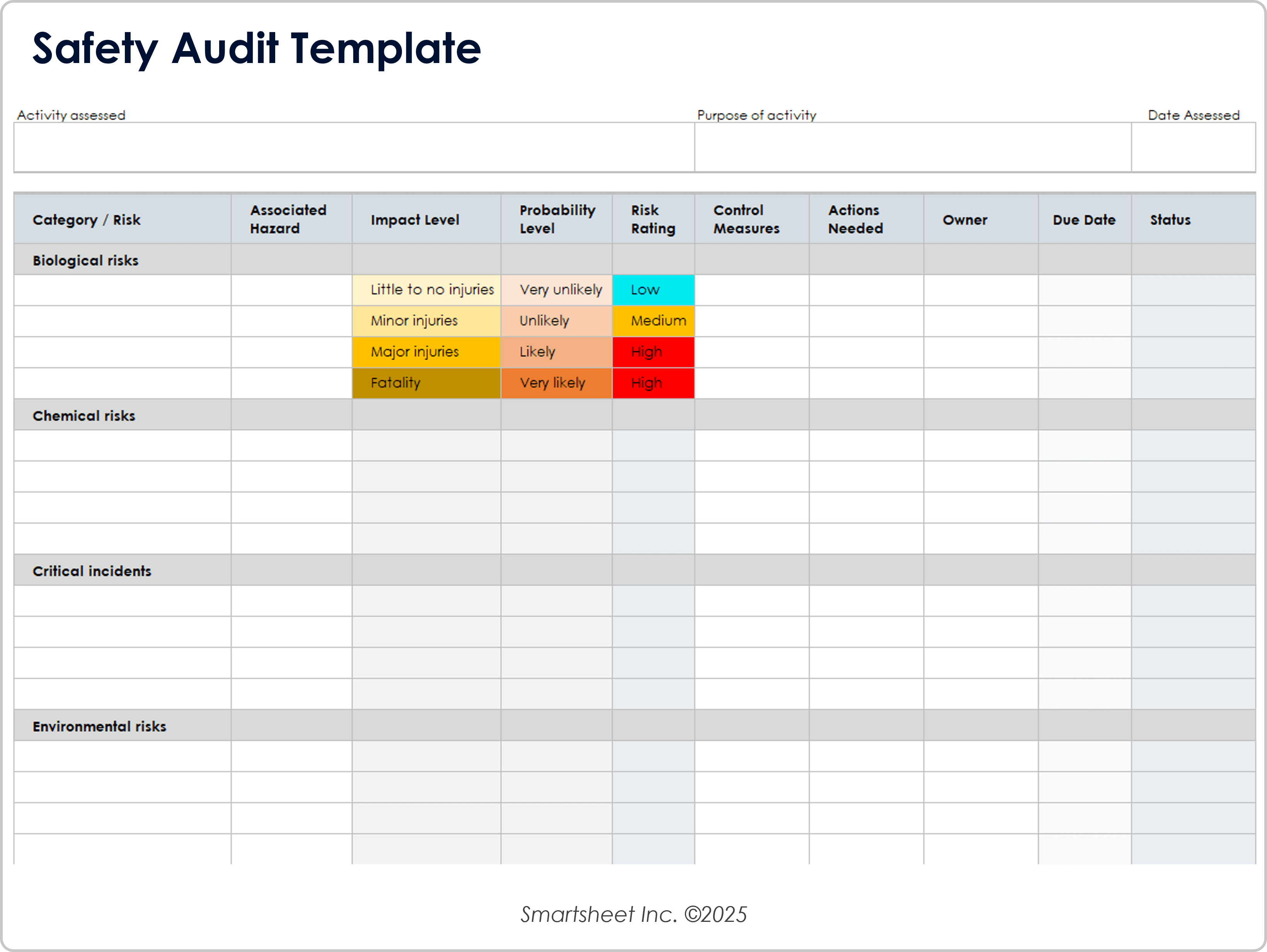 Vorlage für ein Sicherheitsaudit