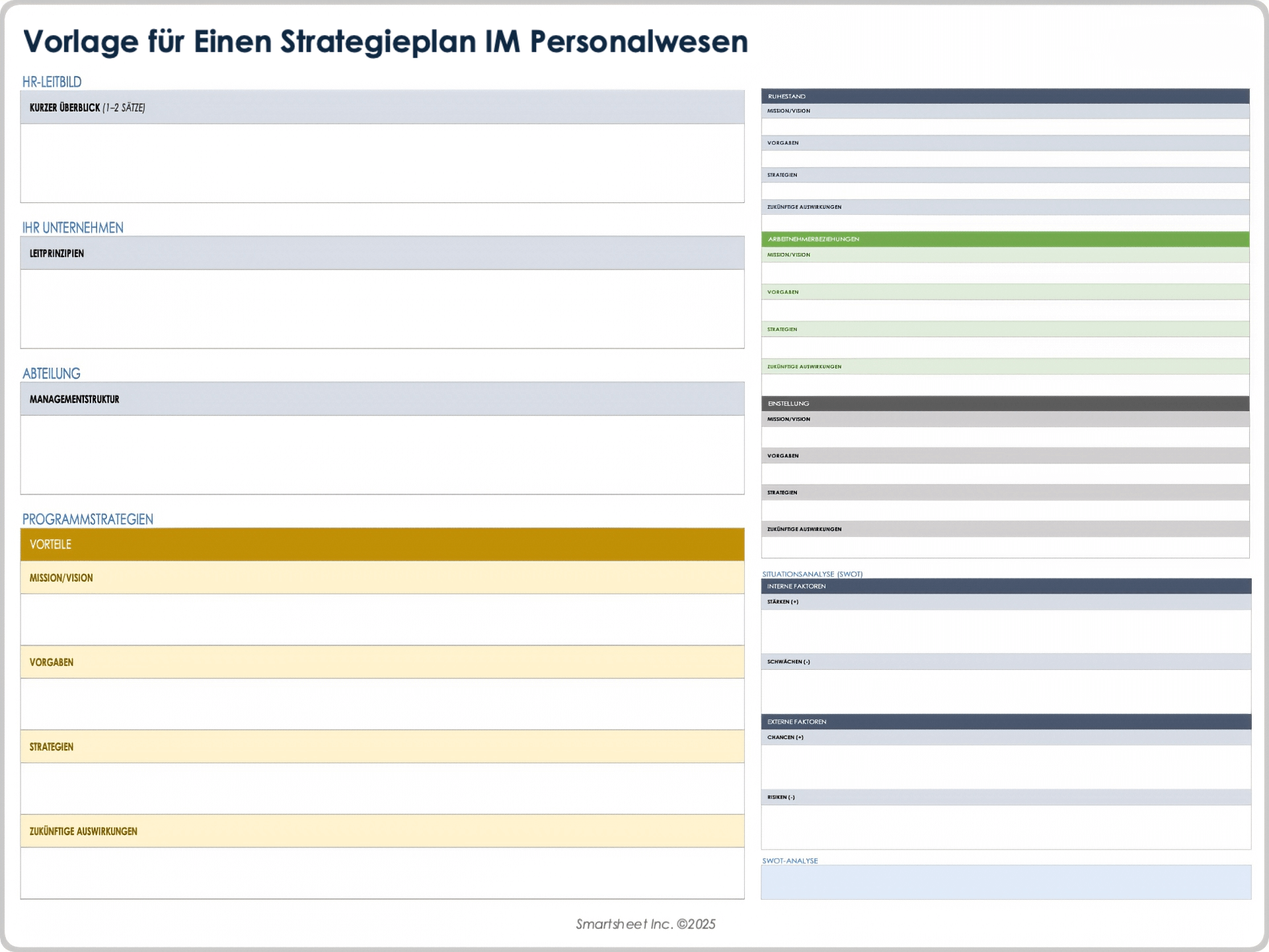  Vorlage für einen HR Strategieplan