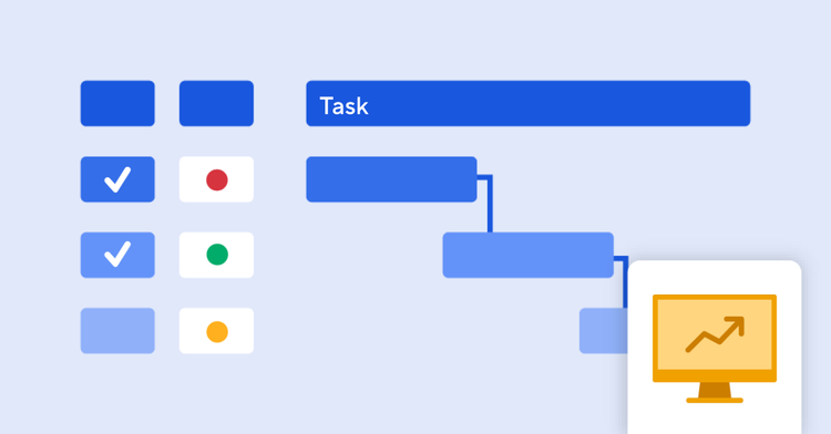 Agiles Projekt mit Burndown-Vorlagen-Symbol
