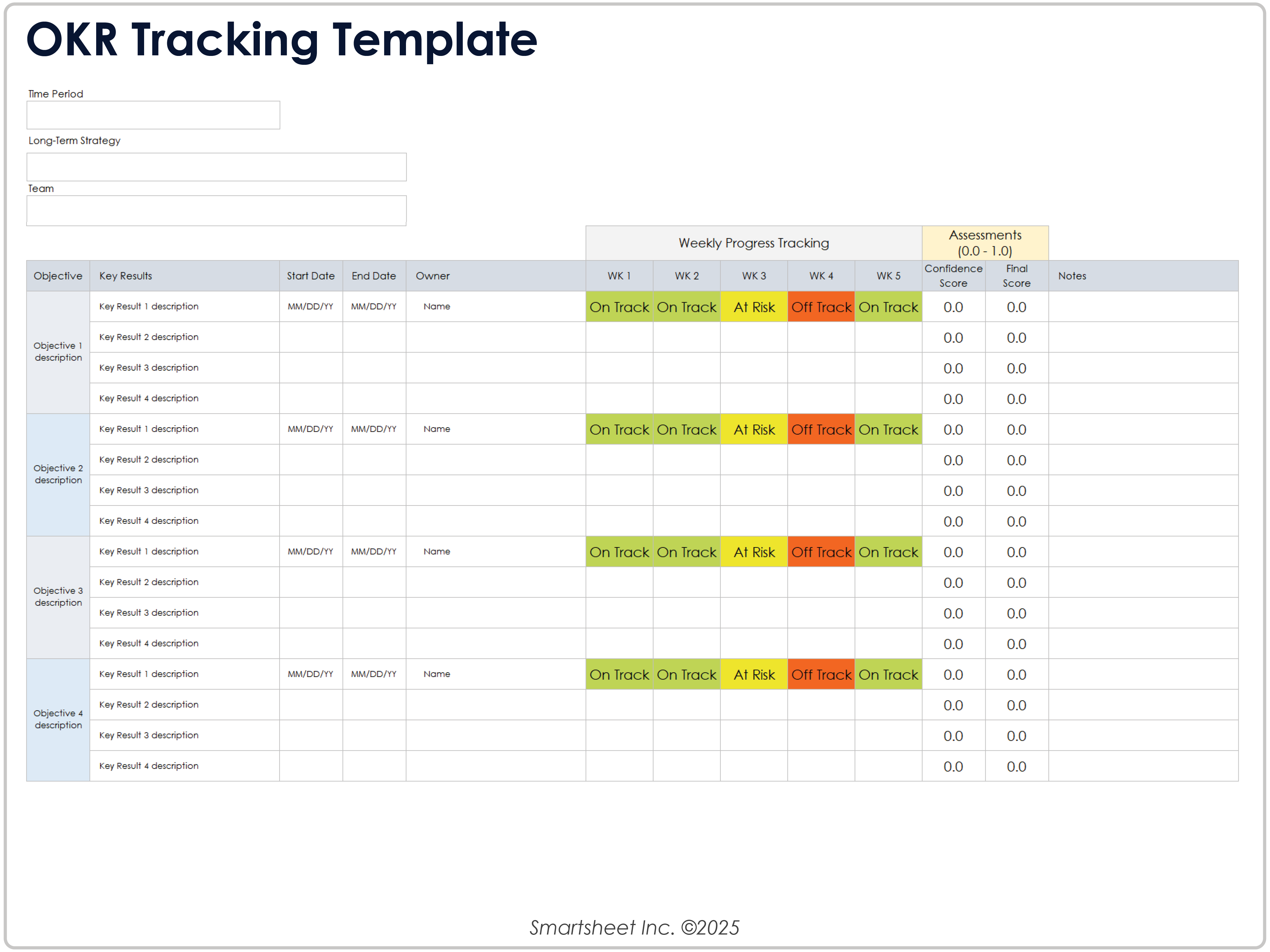 OKR-Tracking-Vorlage