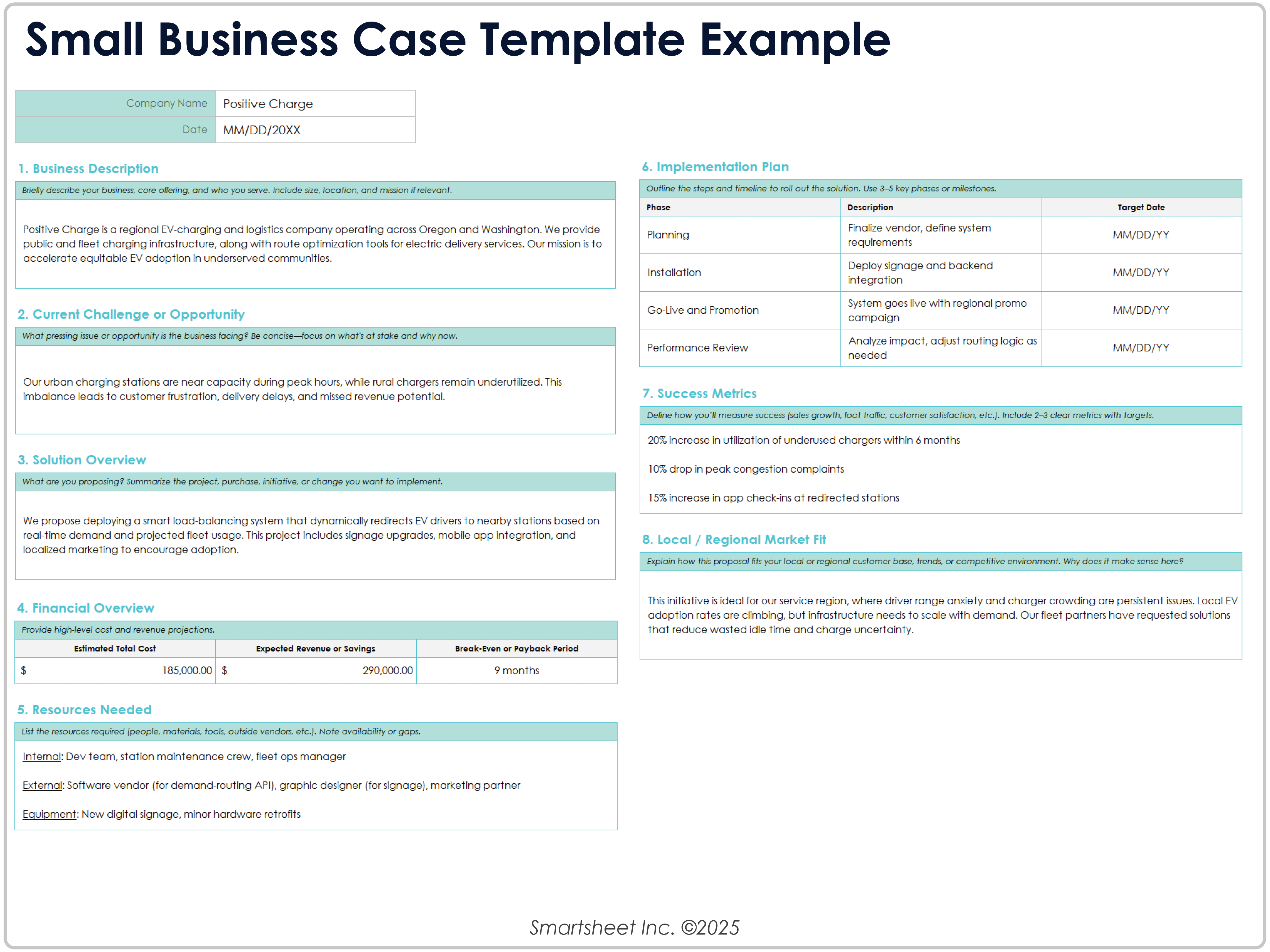 Beispiel für eine Kleinunternehmensfallvorlage