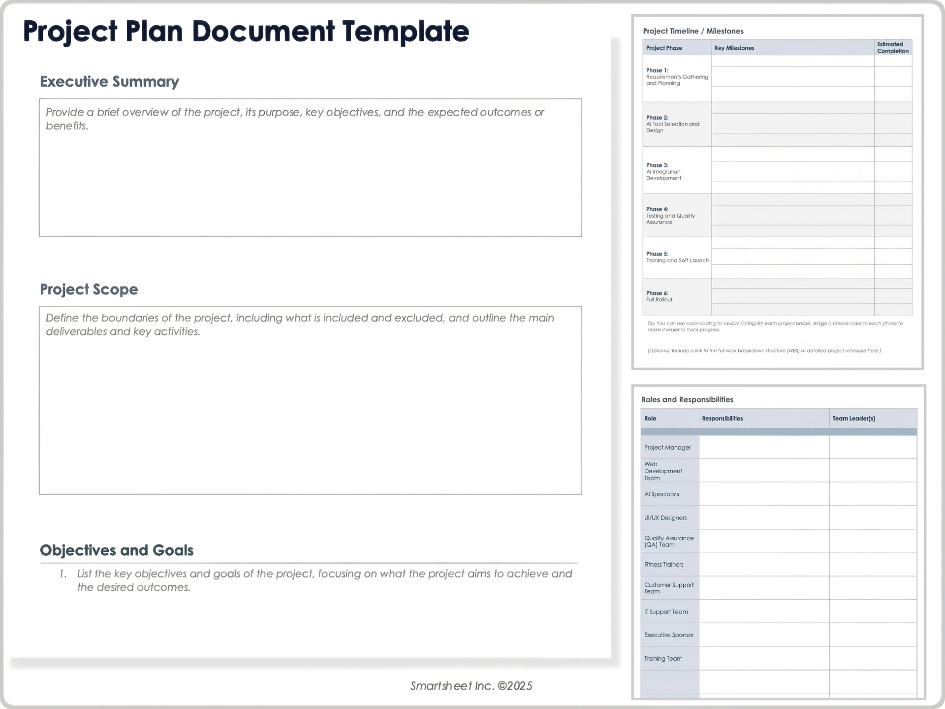 Project Plan Document Template