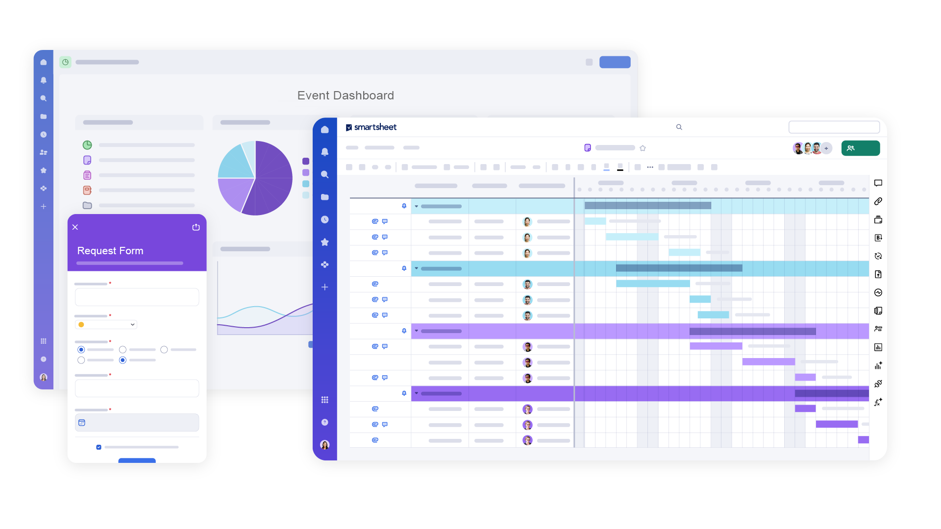 Smartsheet event planning and management software