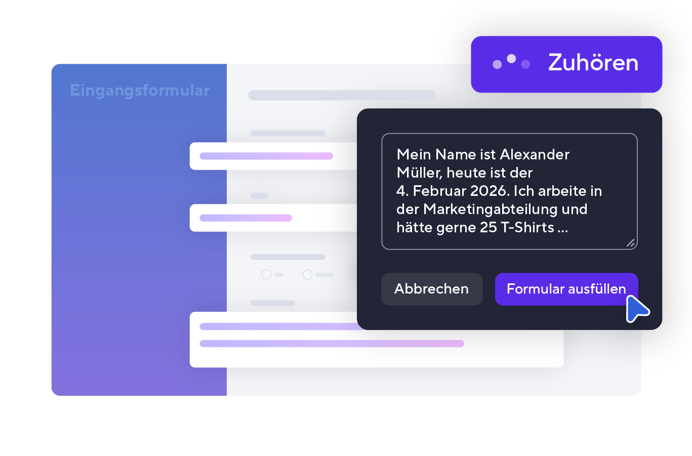 AI intelligent form fill 