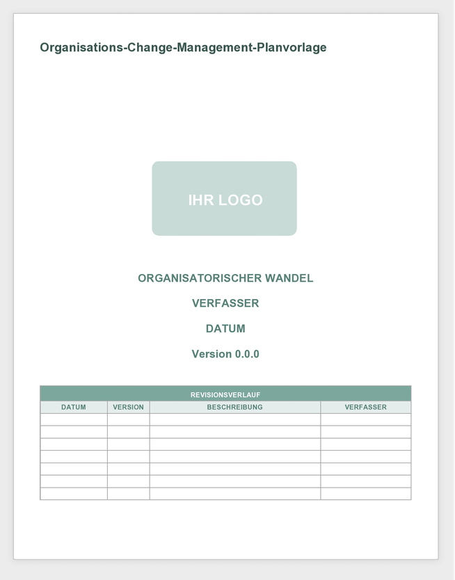 Change Management Plan Template-German