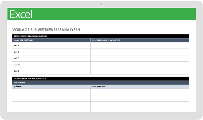 Wettbewerbsanalyse-Vorlage