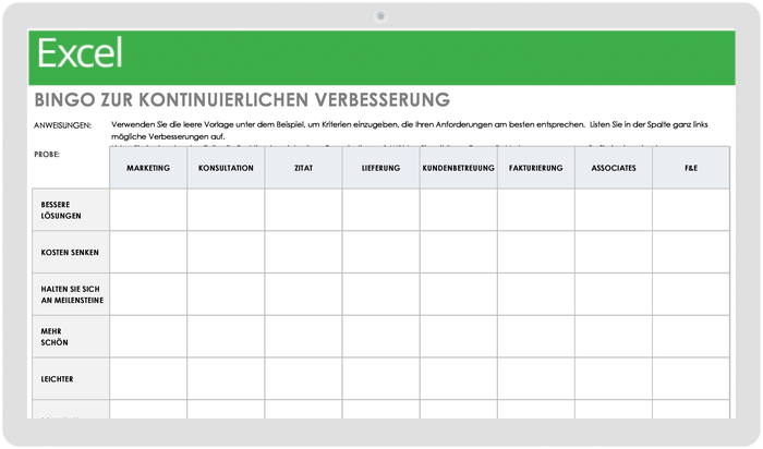 Continuous Improvement Bingo 49463 - DE