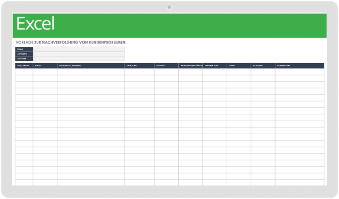 Excel Vorlage zur Auftragsverfolgung