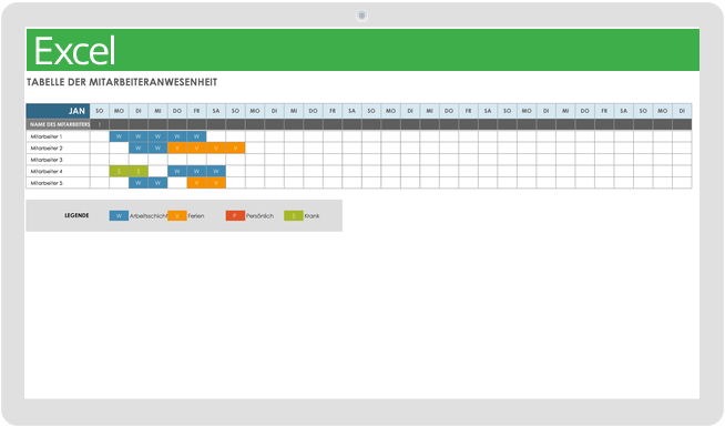 Kostenlose Tabellen Und Vorlagen Für Die Anwesenheitsliste Excel Word Smartsheet 