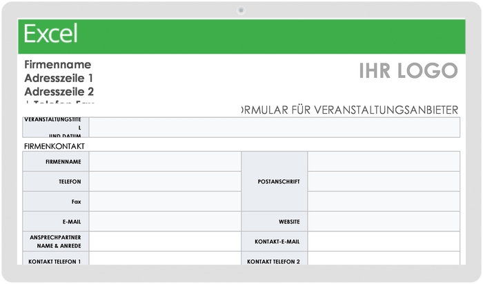 Event Vendor Registration Form 49525 - DE