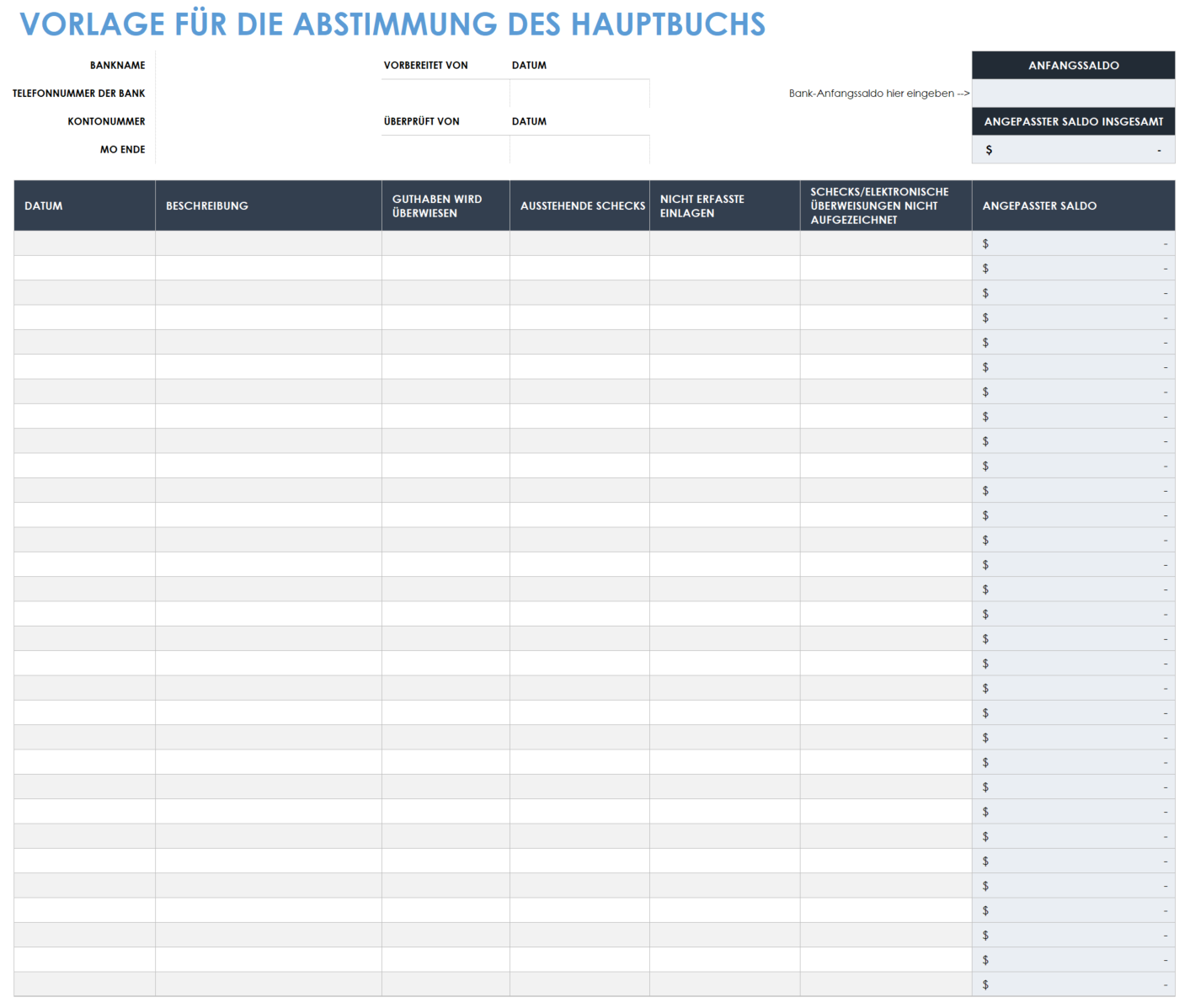 Hauptbuchabstimmung