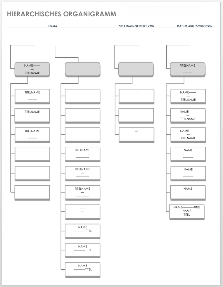 Hierarchical Organization Chart 49547 - DE