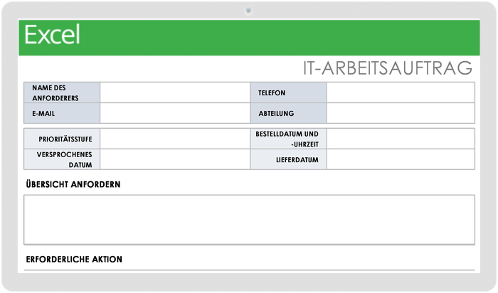  Vorlage für IT-Arbeitsaufträge