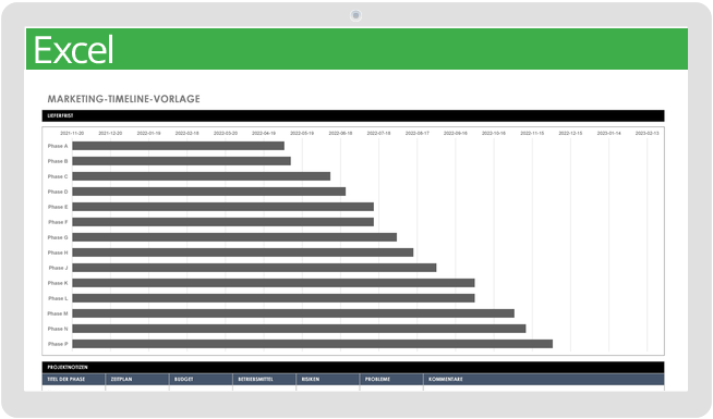 Marketing-Timeline-Vorlage