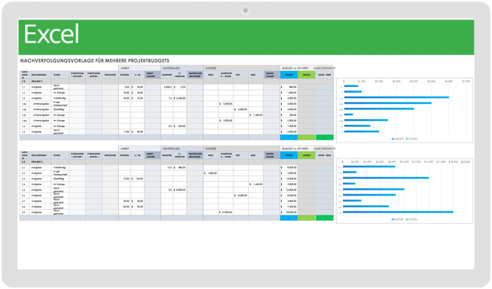 Multiple Project Budget Tracking 49481 - DE