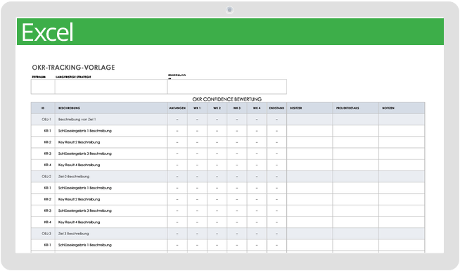 OKR-Tracking-Vorlage