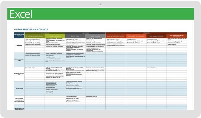 Onboarding Plan Template-German