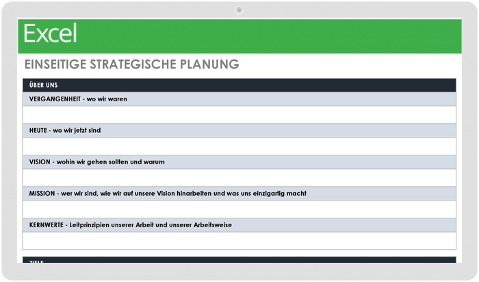 One Page Strategic Planning Template 49545 - DE