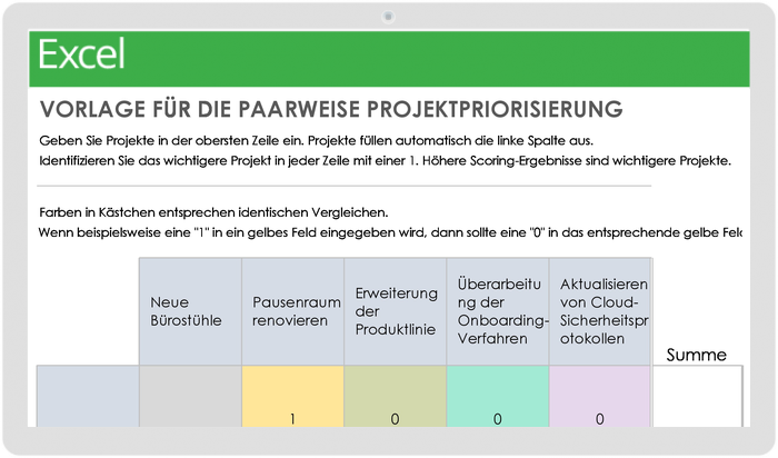 Pairwise Project Prioritization 49517 - DE