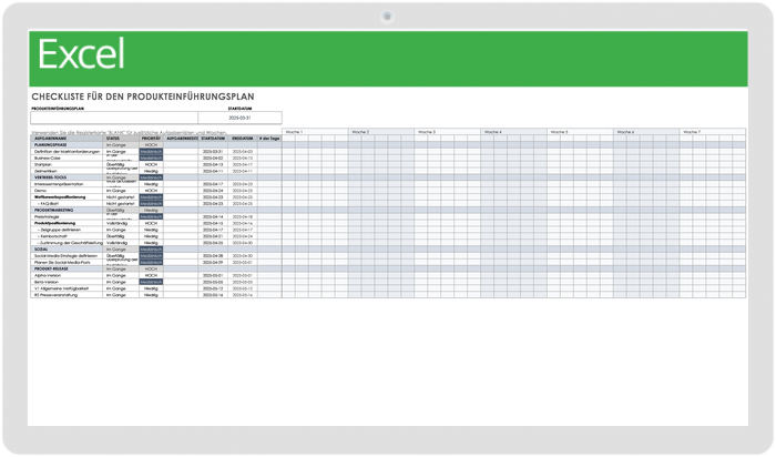 Product Launch Plan Checklist 49495 - DE