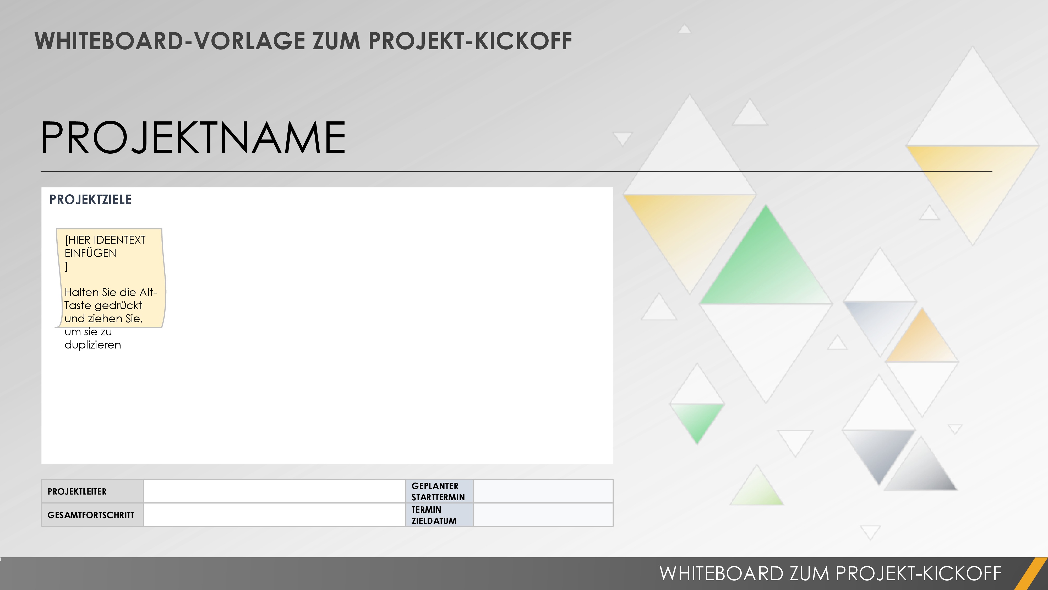 Project Kickoff Whiteboard 49509 - DE