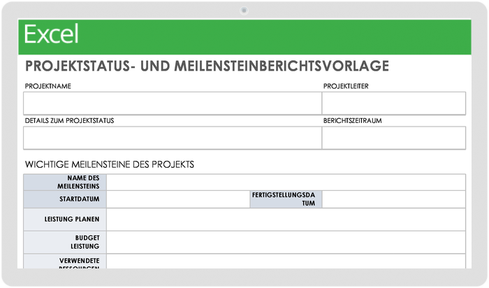  Vorlage für Projektstatus- und Meilensteinberichte