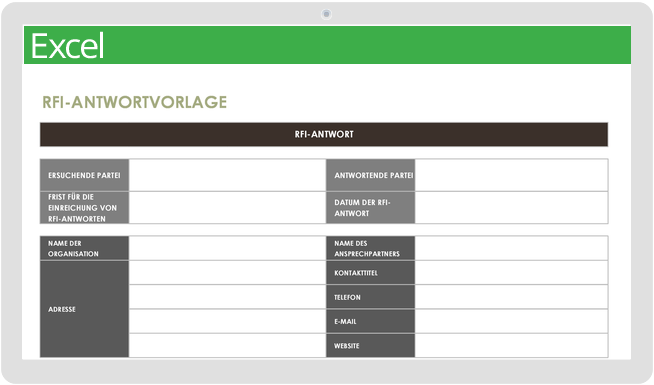 RFI-Antwortvorlage