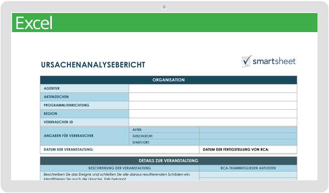 Vorlage für die Ursachenanalyse