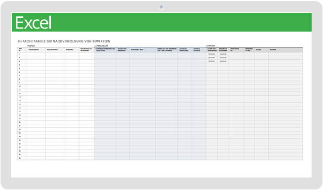 Excel Vorlage zur Auftragsverfolgung